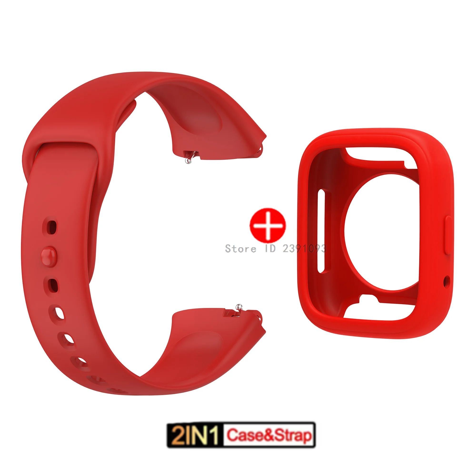 Correa de Silicona Oficial del Mismo Modelo para Redmi Watch 3 Active + Funda Protectora para Xiaomi Redmi Watch 3