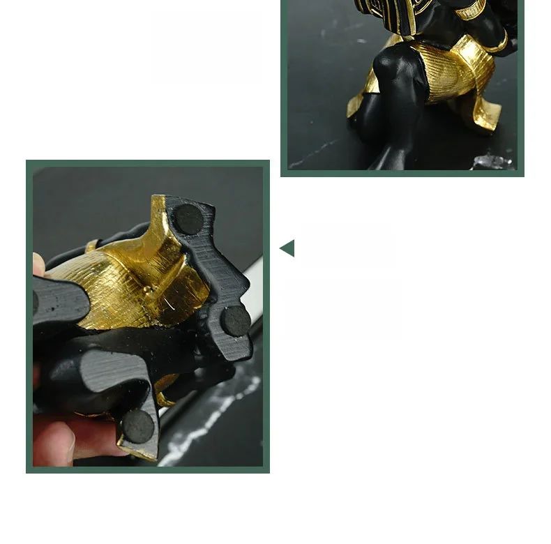 Soporte de resina para controlador de God Anubis de Egipto para PS4/PS5/XBOX/Switch, soporte para teléfono móvil, soporte de exhibición de escritorio, Gif de Navidad