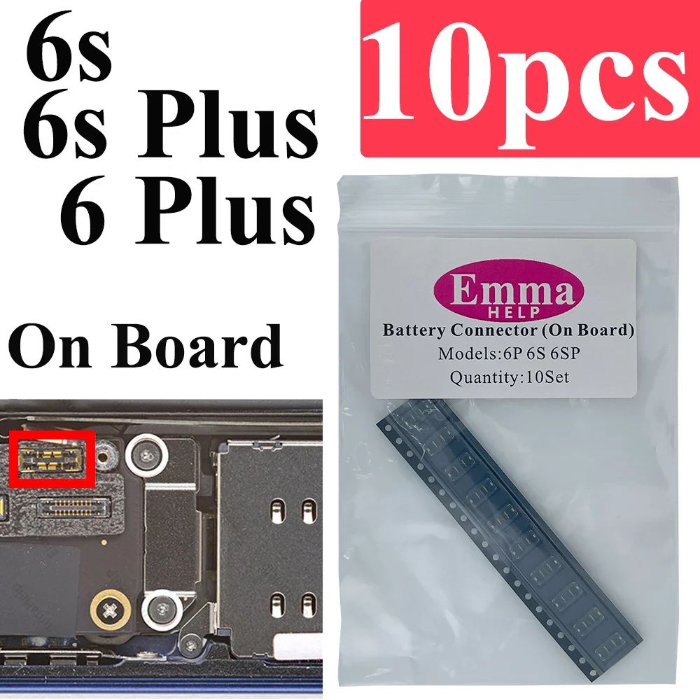 10 Uds batería FPC conector Flex Cable para iPhone 14 15 Plus 13 12 11 Pro Max 7 6S X XR 8 Plus Clip enchufe