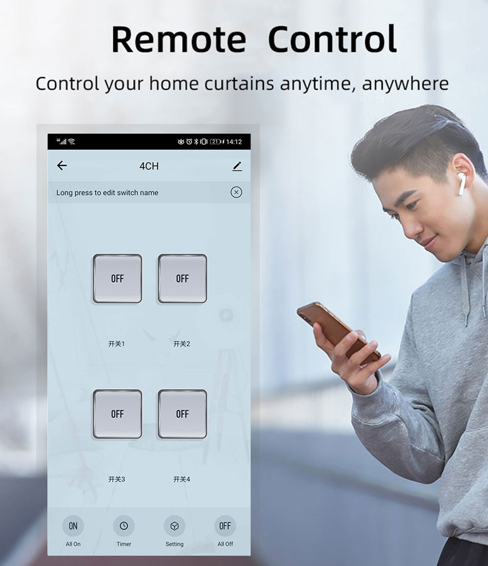 Interruptor Inteligente Zigbee de Contacto Seco, Módulo de Relé de Riel DIN de 1, 2 o 4 Canales, Relé RF de Dos Canales 433, 12V 24V 230V, Compatible con Tuya
