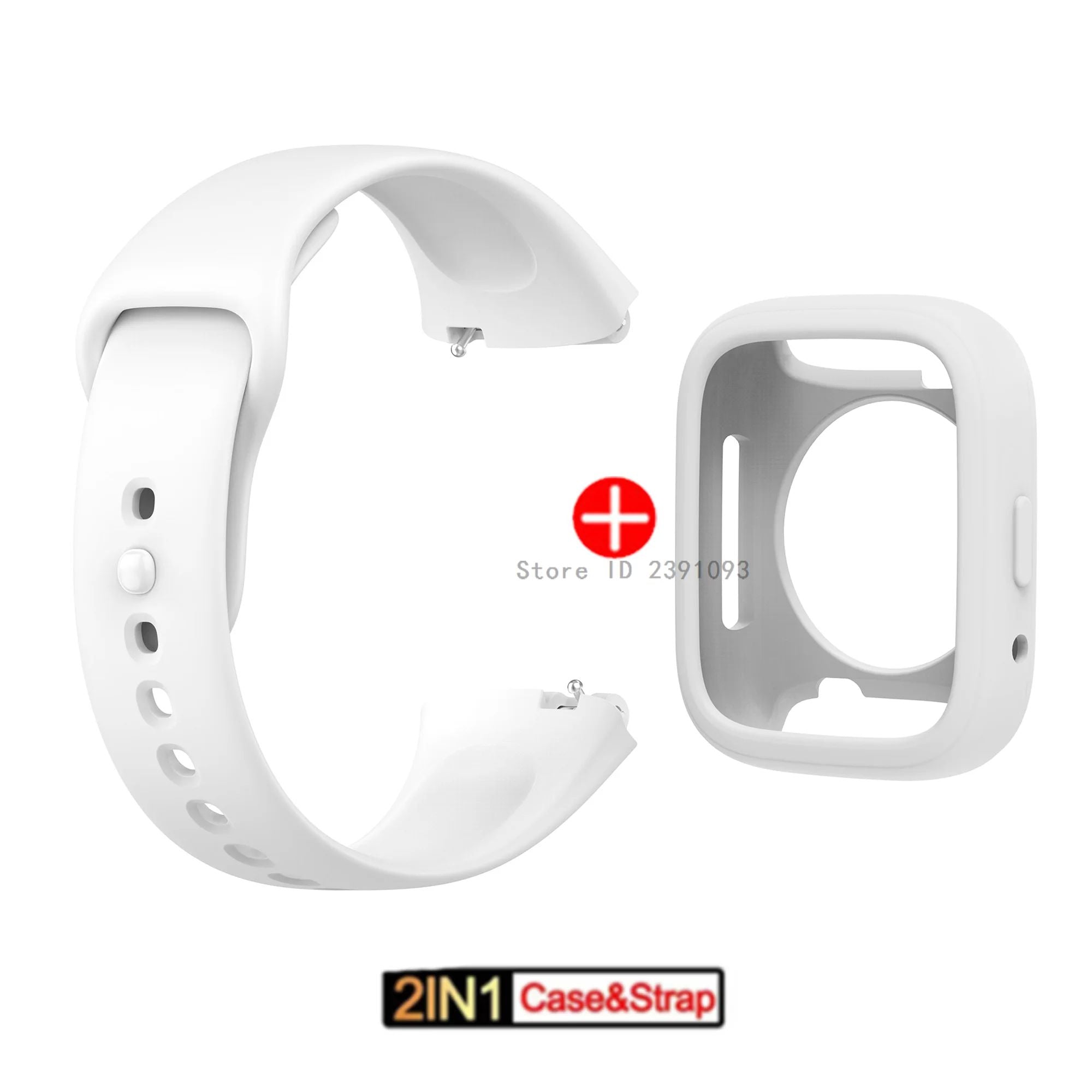 Correa de Silicona Oficial del Mismo Modelo para Redmi Watch 3 Active + Funda Protectora para Xiaomi Redmi Watch 3