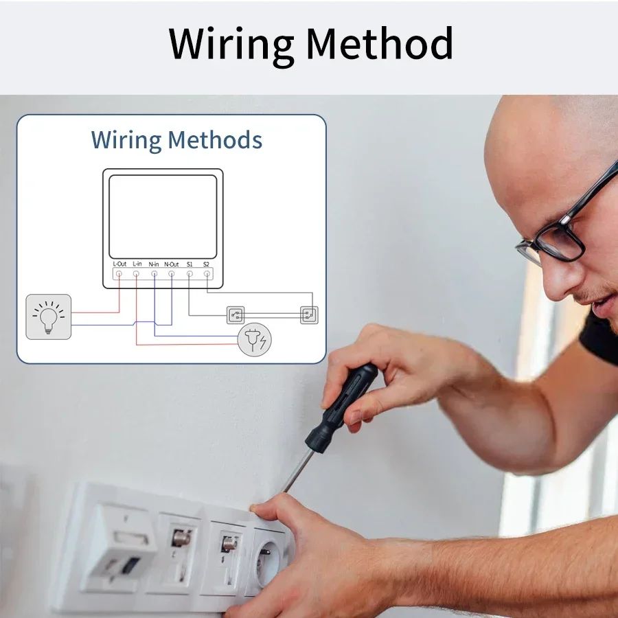 Wifi Tuya interruptor inteligente RF 433MHz 16/20A Alexa asistente de Google Alice relé inalámbrico DIY Mini módulo para iluminación Led de Panel de pared