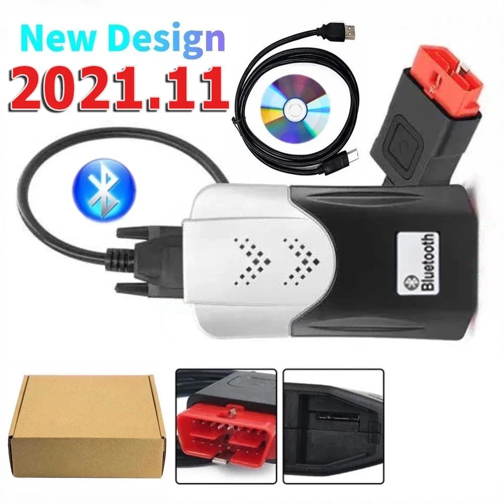 Nuevo VCI Vd Ds150e Cdp 2021.11 con Keygen VdIJk Autocoms Pro Bluetooth TNESF DELPHIS ORPDC Herramientas de Diagnóstico OBD2 para Autos y Camiones