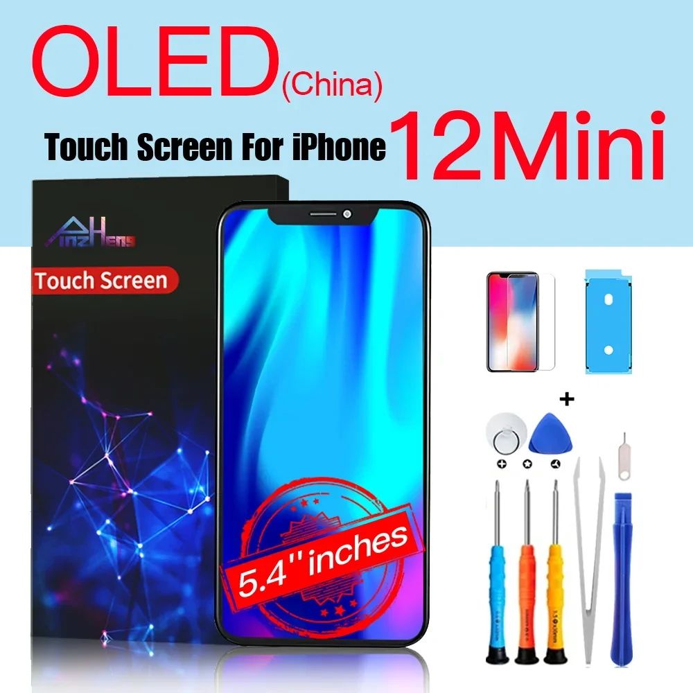 PINZHENG pantalla de alta calidad AMOLED INCELL LCD OLED OEM para iPhone 11 12 13 Mini Pro Max XS XR MAX reemplazo de pantalla con herramienta