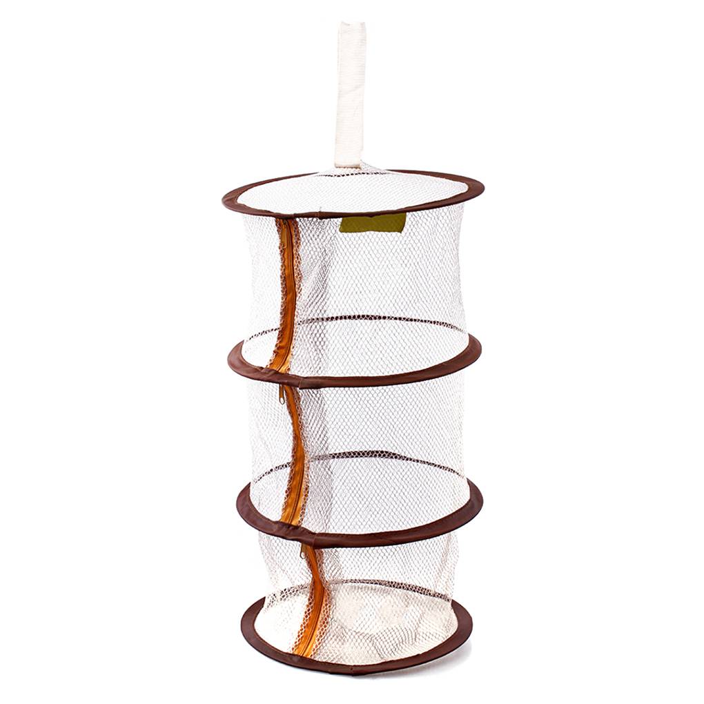 Cesta de secado de sujetador con cremallera, estante de secado de 3 capas, red de secado de hierbas, estante secador colgante de malla negra para plantas, flores hidropónicas