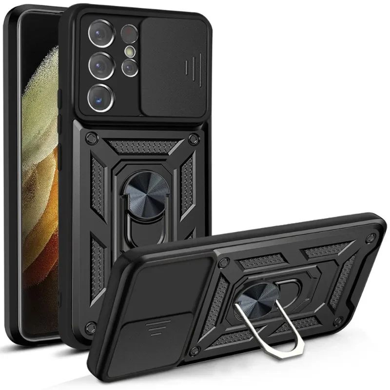Funda protectora para parachoques de lente de cámara deslizante para Samsung Galaxy S24 S23 S22 S21 Ultra S20 Plus A53 A54 S20 FE Note 20 S23 FE