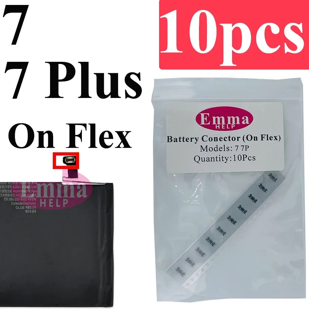 10 Uds batería FPC conector Flex Cable para iPhone 14 15 Plus 13 12 11 Pro Max 7 6S X XR 8 Plus Clip enchufe