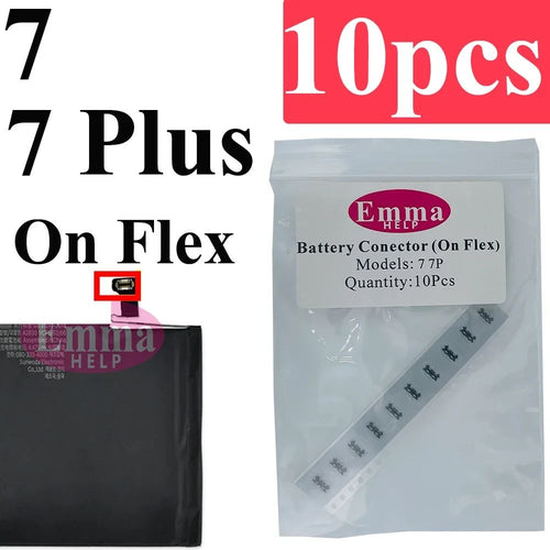 10 Uds batería FPC conector Flex Cable para iPhone 14 15 Plus 13 12 11 Pro Max 7 6S X XR 8 Plus Clip enchufe