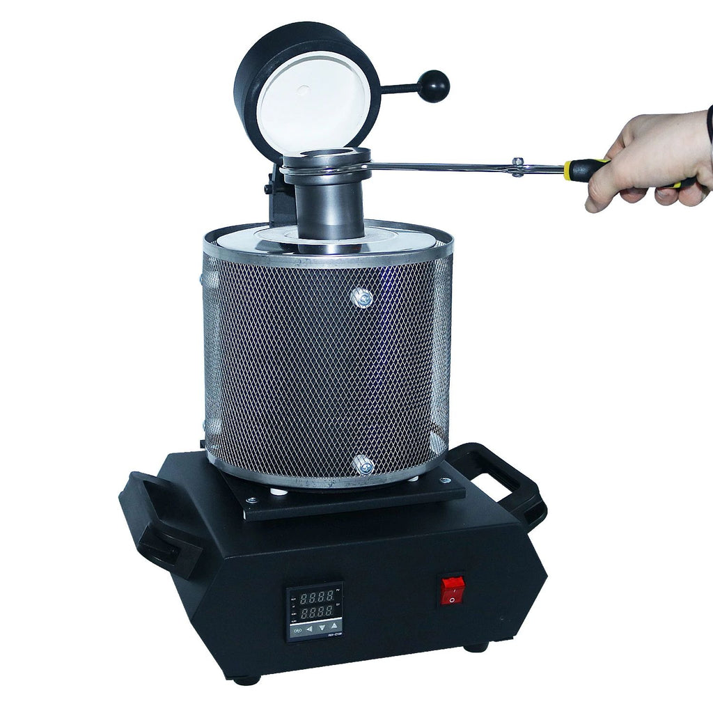 NIUPIKA-horno Digital de fusión de oro, 3KG, capacidad de calefacción, 2100W, fundición, refinación, herramienta de joyería de plata y metales preciosos