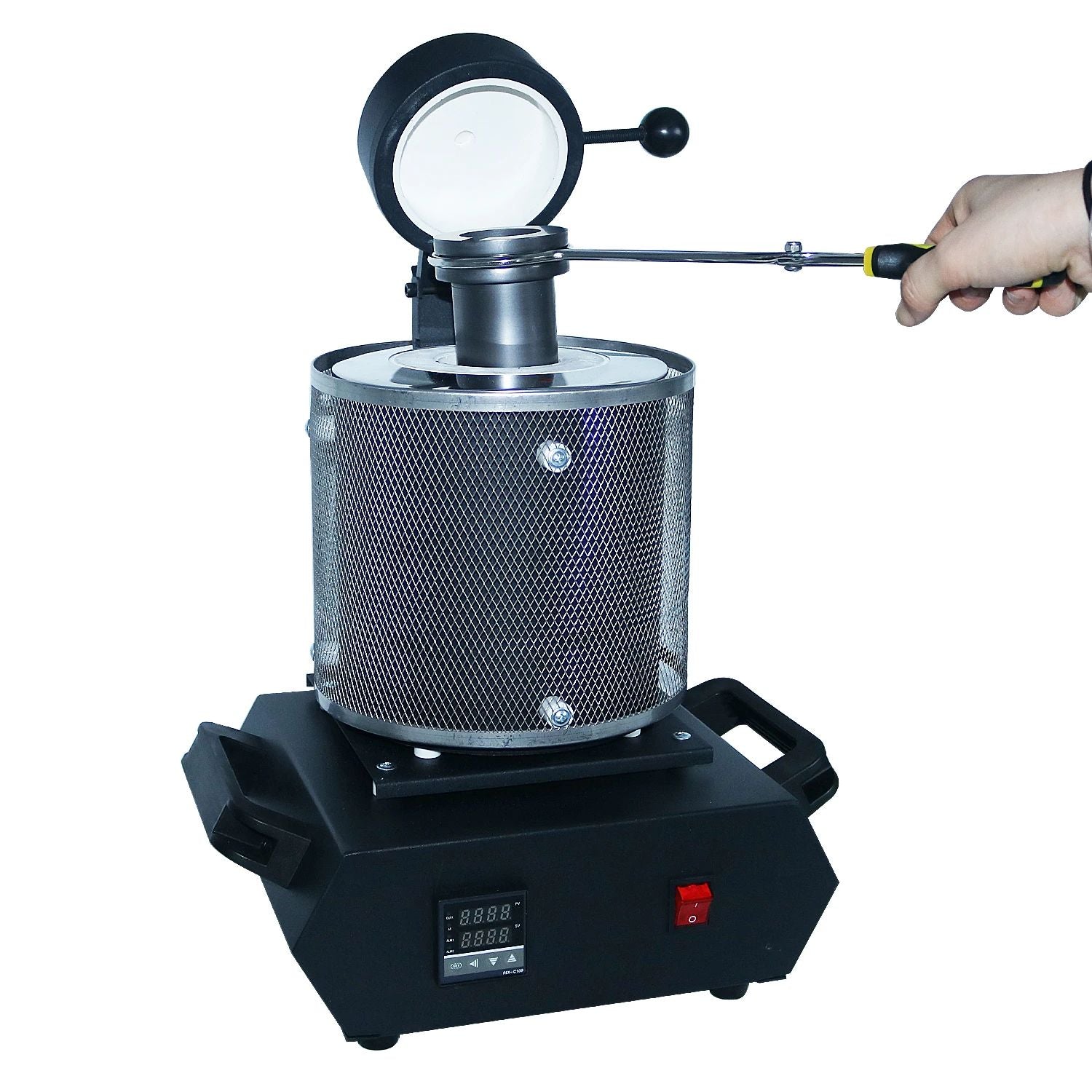 NIUPIKA-horno Digital de fusión de oro, 3KG, capacidad de calefacción, 2100W, fundición, refinación, herramienta de joyería de plata y metales preciosos