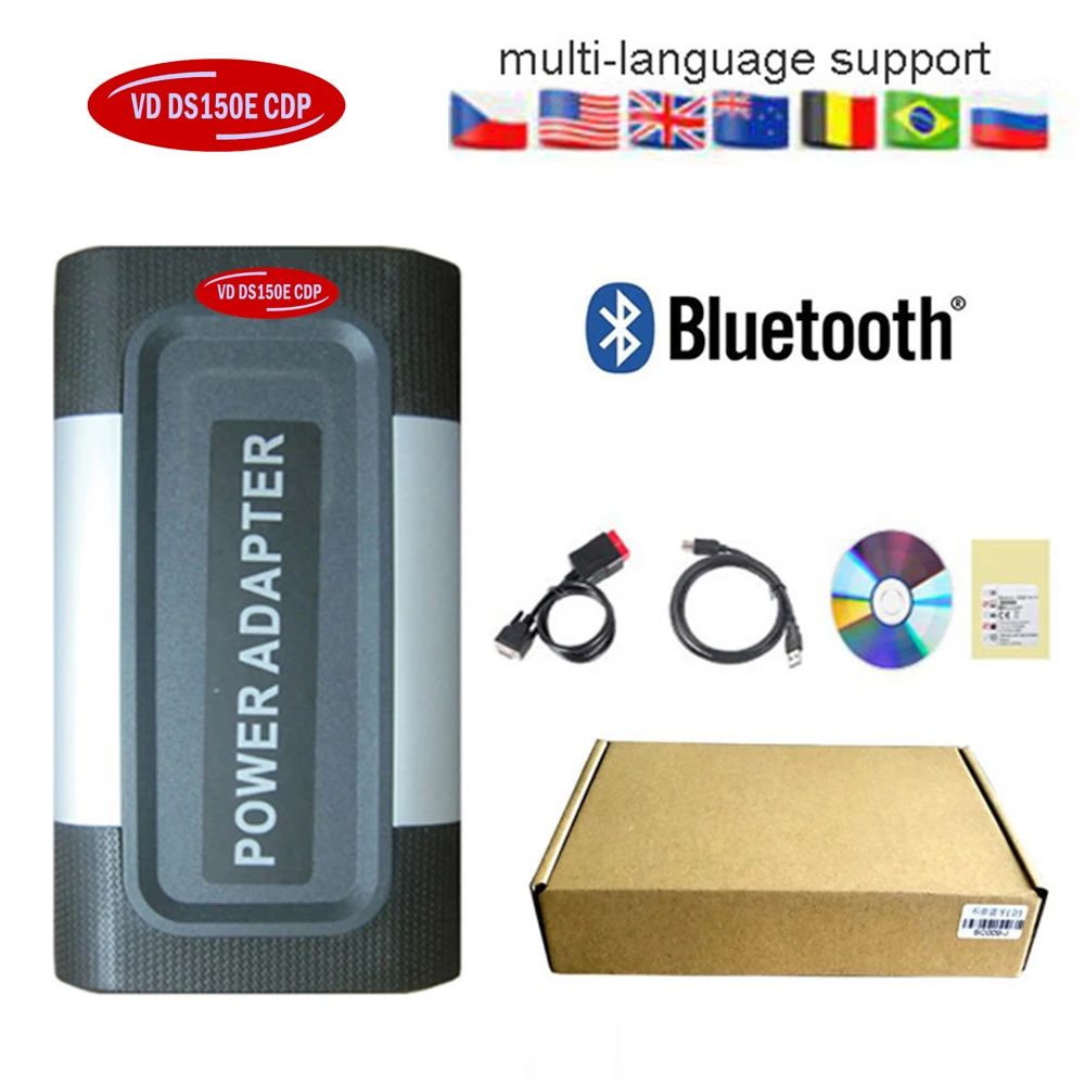 Nuevo VCI Vd Ds150e Cdp 2021.11 con Keygen VdIJk Autocoms Pro Bluetooth TNESF DELPHIS ORPDC Herramientas de Diagnóstico OBD2 para Autos y Camiones