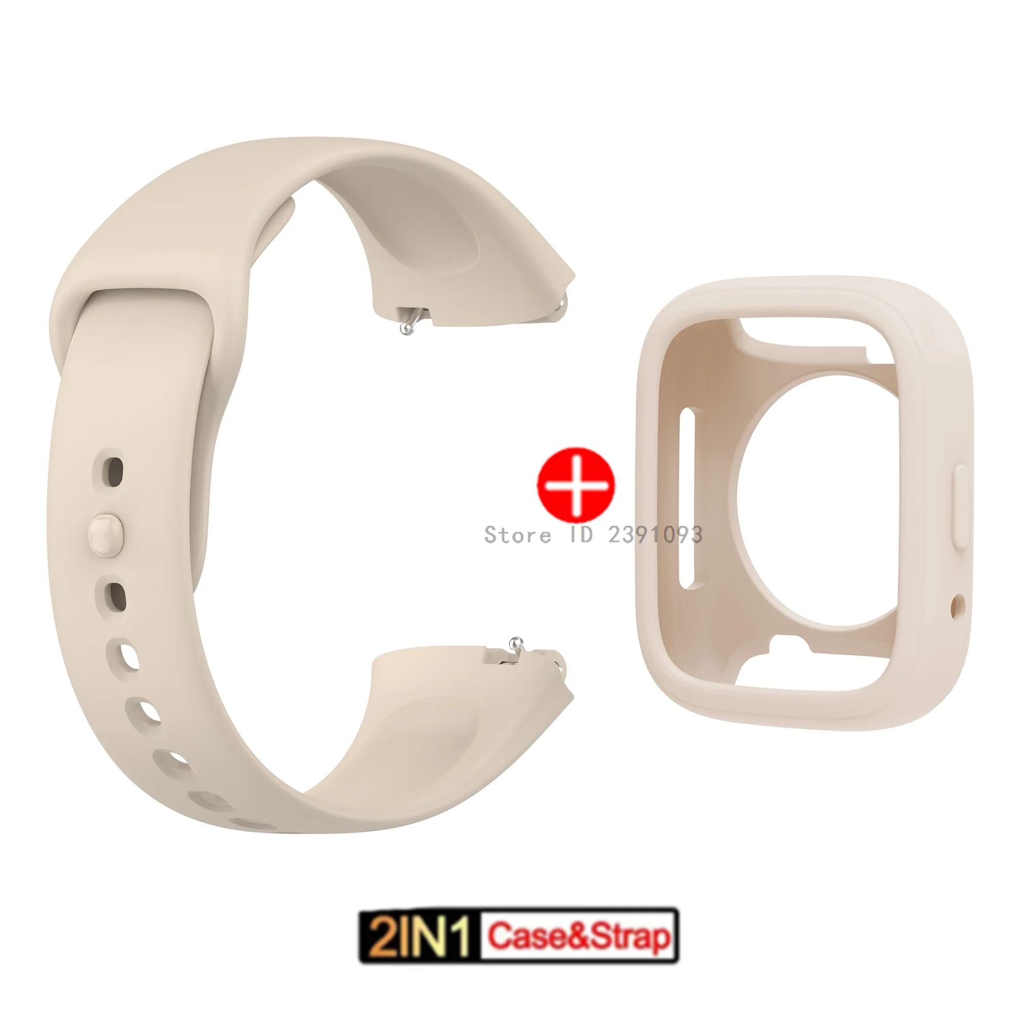 Correa de Silicona Oficial del Mismo Modelo para Redmi Watch 3 Active + Funda Protectora para Xiaomi Redmi Watch 3