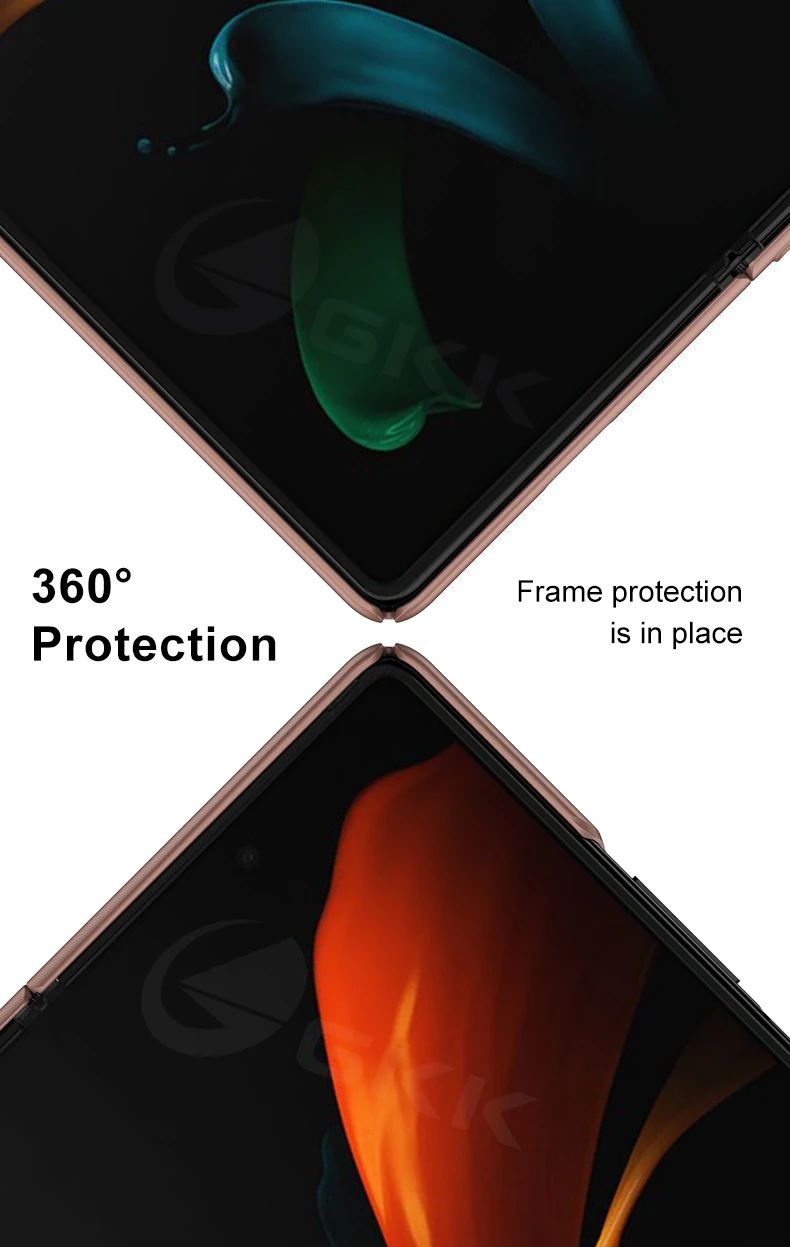 Funda de plástico ultrafina para Samsung Galaxy Z Fold 2, cubierta protectora de cristal mate para pantalla exterior para Samsung Z Fold2 5G