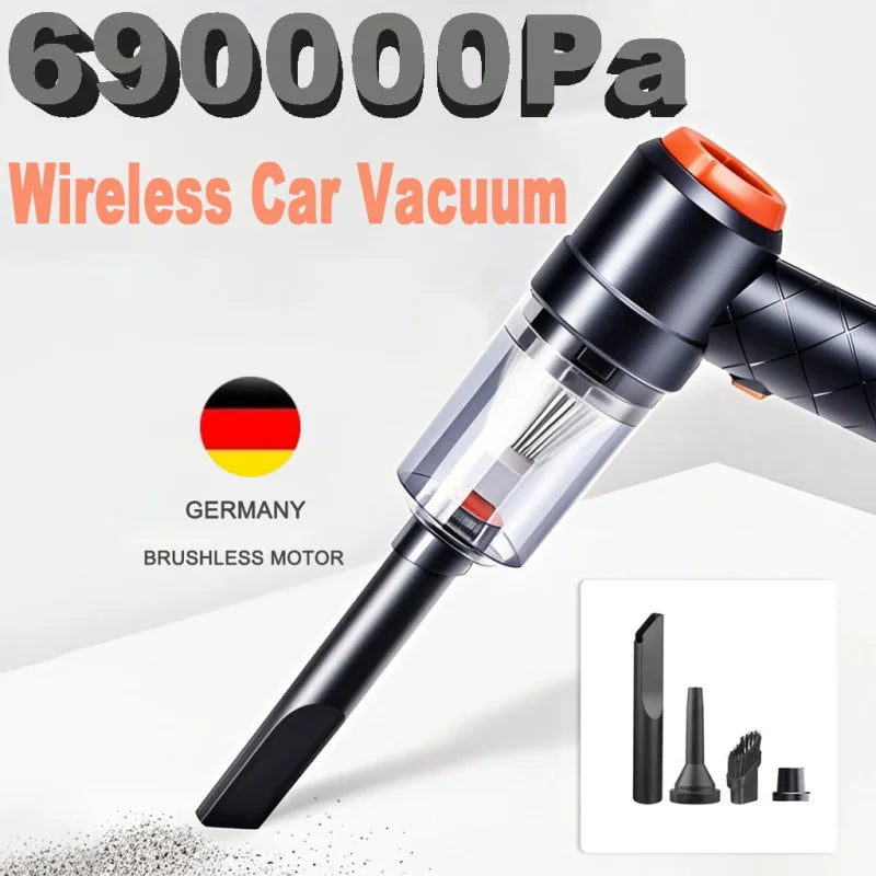 Aspiradora de Mano Inalámbrica 120W para Auto y Hogar