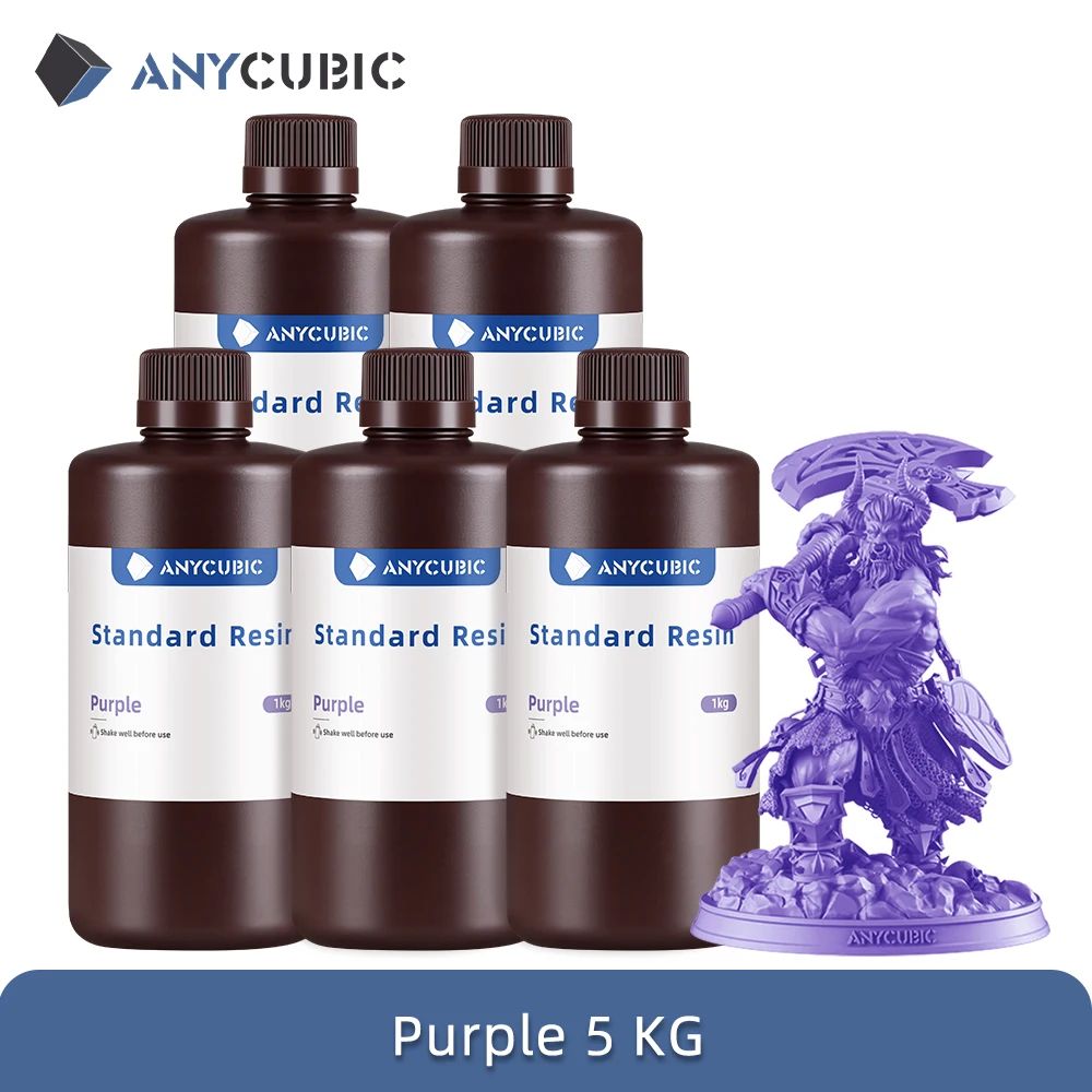 ANYCUBIC-impresora 3D de resina estándar, alta precisión, 405nm, resina de curado UV, impresión LCD 3D, materiales de resina UV para Photon Mono