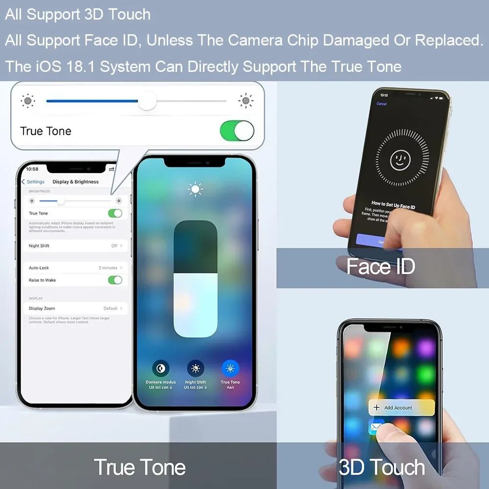 PINZHENG pantalla de alta calidad AMOLED INCELL LCD OLED OEM para iPhone 11 12 13 Mini Pro Max XS XR MAX reemplazo de pantalla con herramienta