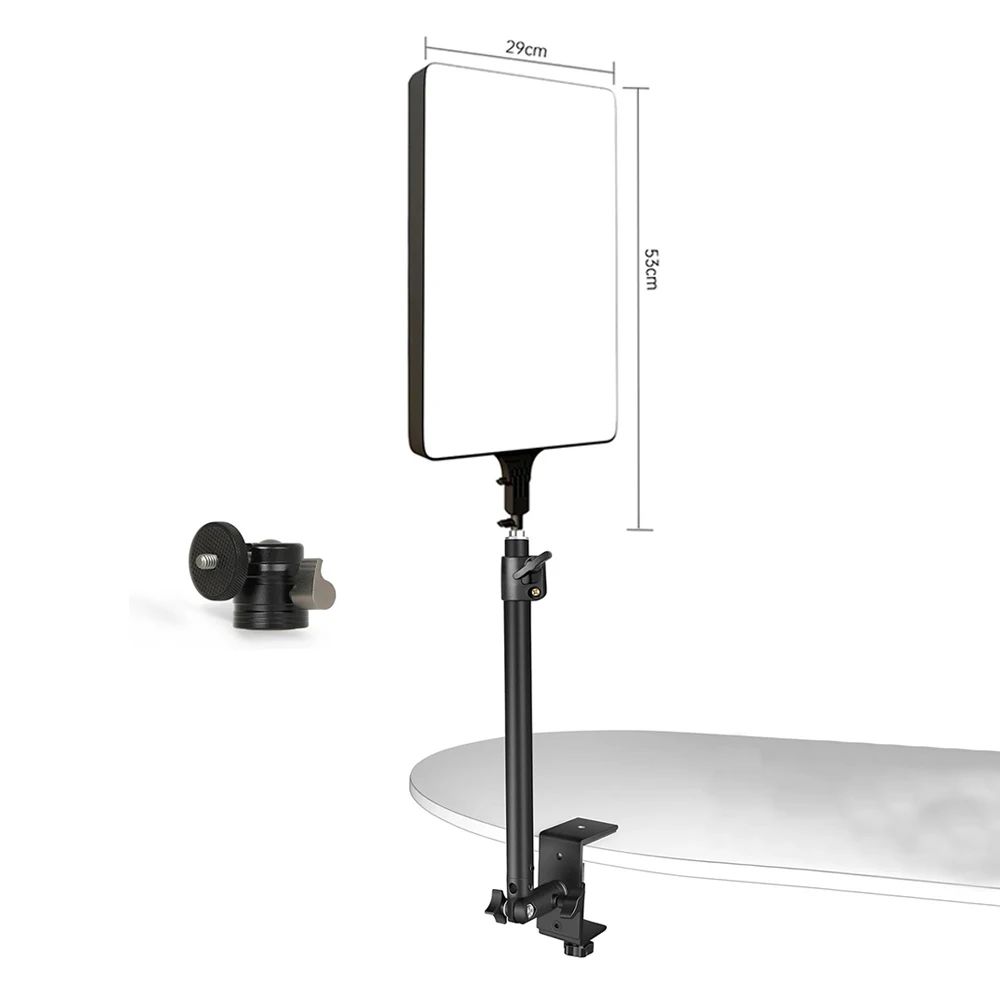 Luz LED de Video SH de 24'' y 90W, Panel de Iluminación Regulable para Fotografía, Selfies, Estudio Fotográfico, Transmisión en Vivo, Lámpara de Relleno con Trípode