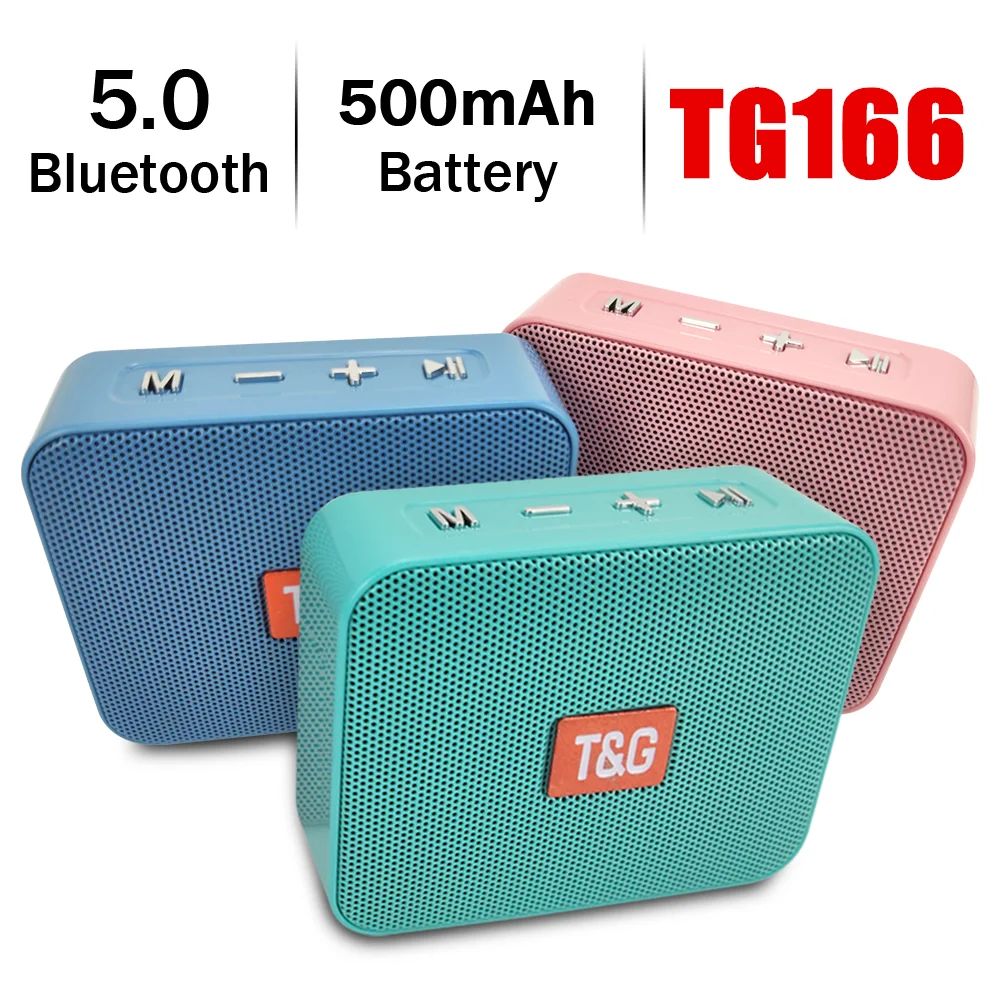 TG166 Altavoz Bluetooth portátil inalámbrico Mini columna de graves Boombox BT USB TF AUX Play altavoz al aire libre para tableta de teléfono inteligente