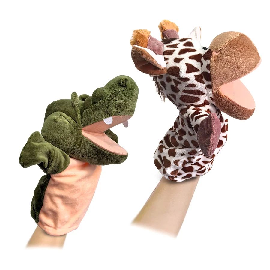 Juguetes de Peluche, Marionetas de Dedo, Muñecas Kawaii, Juguetes Educativos para Bebés, León, Elefante, Conejo, Mono, Regalo para Niños