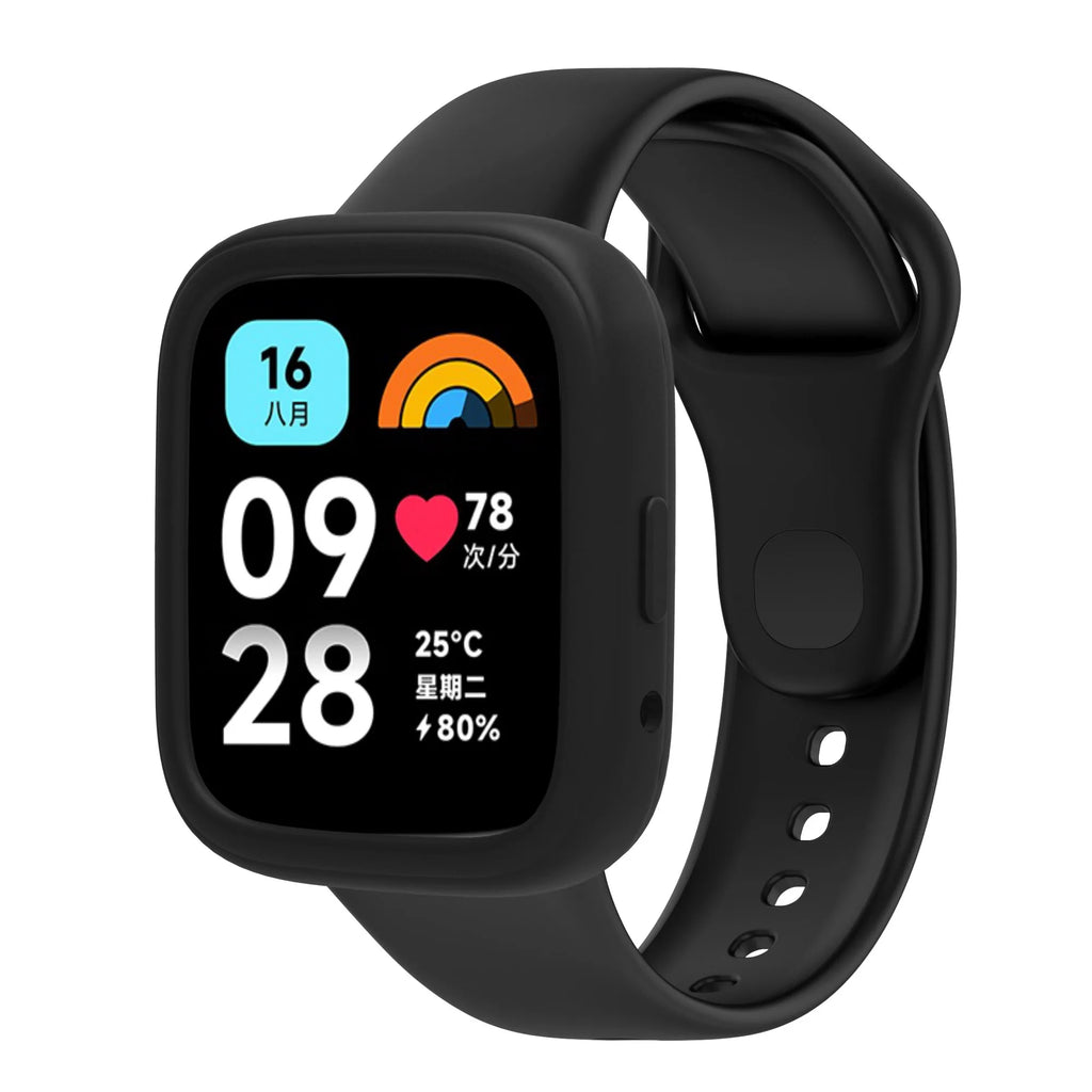 Correa de Silicona Oficial del Mismo Modelo para Redmi Watch 3 Active + Funda Protectora para Xiaomi Redmi Watch 3
