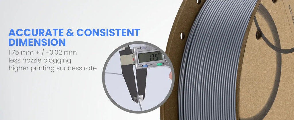 Filamento ELEGOO PLA+ de 1.75mm, PLA 3D para Impresoras 3D, Material Compatible con la Mayoría de las Impresoras FDM (1KG/Carrete, 2.2 lbs)