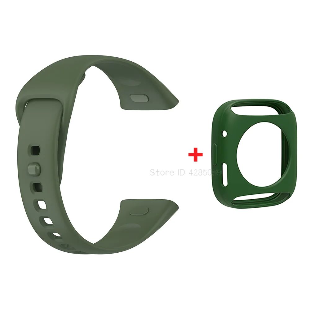 Correa de Silicona Oficial del Mismo Modelo para Redmi Watch 3 Active + Funda Protectora para Xiaomi Redmi Watch 3