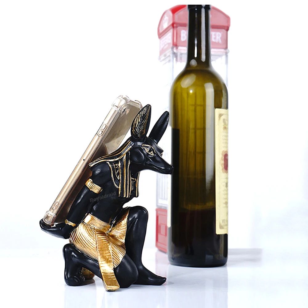 Soporte de resina para controlador de God Anubis de Egipto para PS4/PS5/XBOX/Switch, soporte para teléfono móvil, soporte de exhibición de escritorio, Gif de Navidad