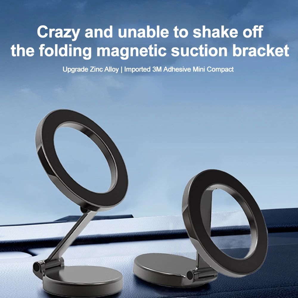 Soporte magnético fuerte para teléfono móvil para coche 360 °   Soporte Pegatina Trasera Giratorio Ajustable Magsafe para IPhone 15 Samsung Xiaomi Universal