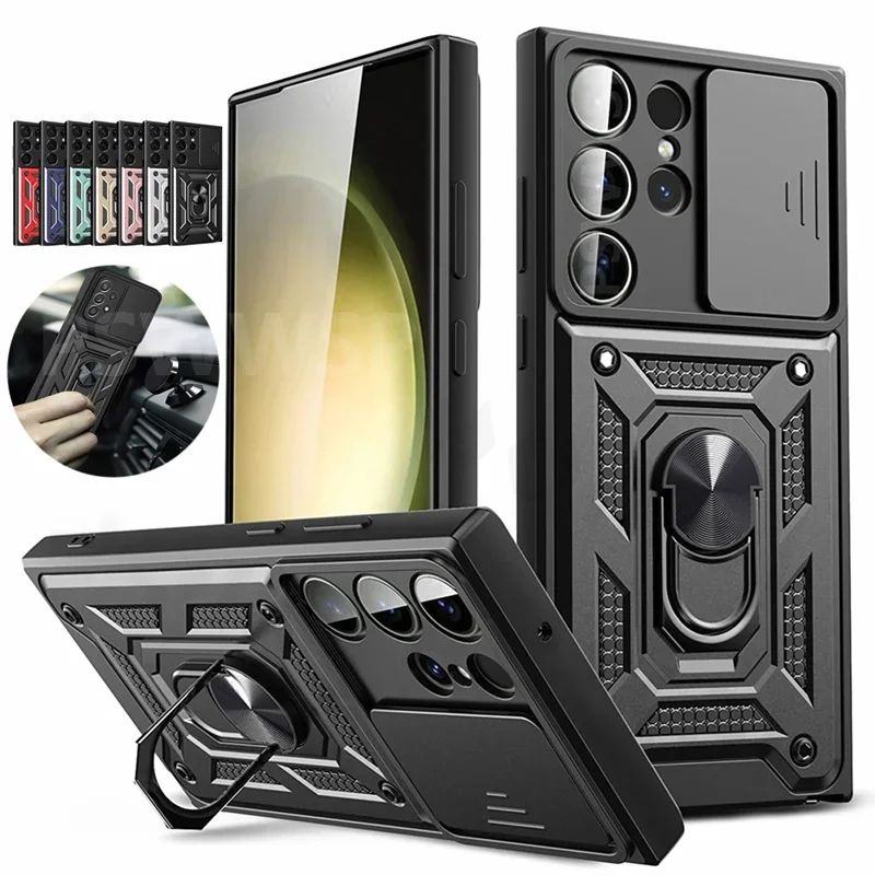 Funda protectora para parachoques de lente de cámara deslizante para Samsung Galaxy S24 S23 S22 S21 Ultra S20 Plus A53 A54 S20 FE Note 20 S23 FE
