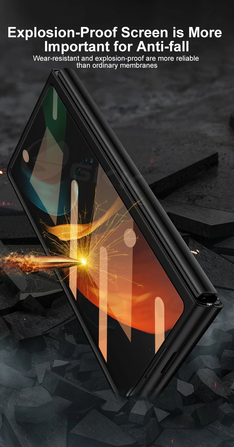 Funda de plástico ultrafina para Samsung Galaxy Z Fold 2, cubierta protectora de cristal mate para pantalla exterior para Samsung Z Fold2 5G