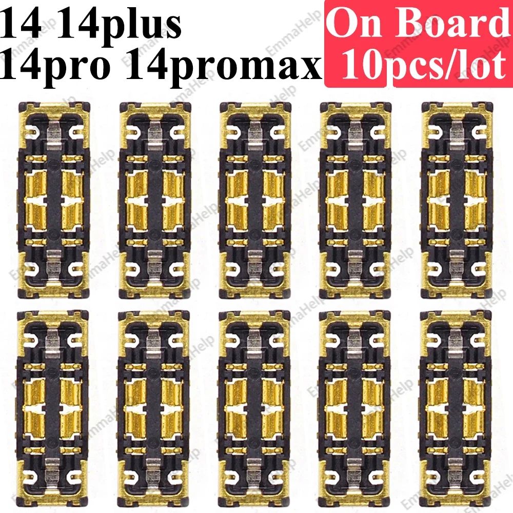 10 Uds batería FPC conector Flex Cable para iPhone 14 15 Plus 13 12 11 Pro Max 7 6S X XR 8 Plus Clip enchufe