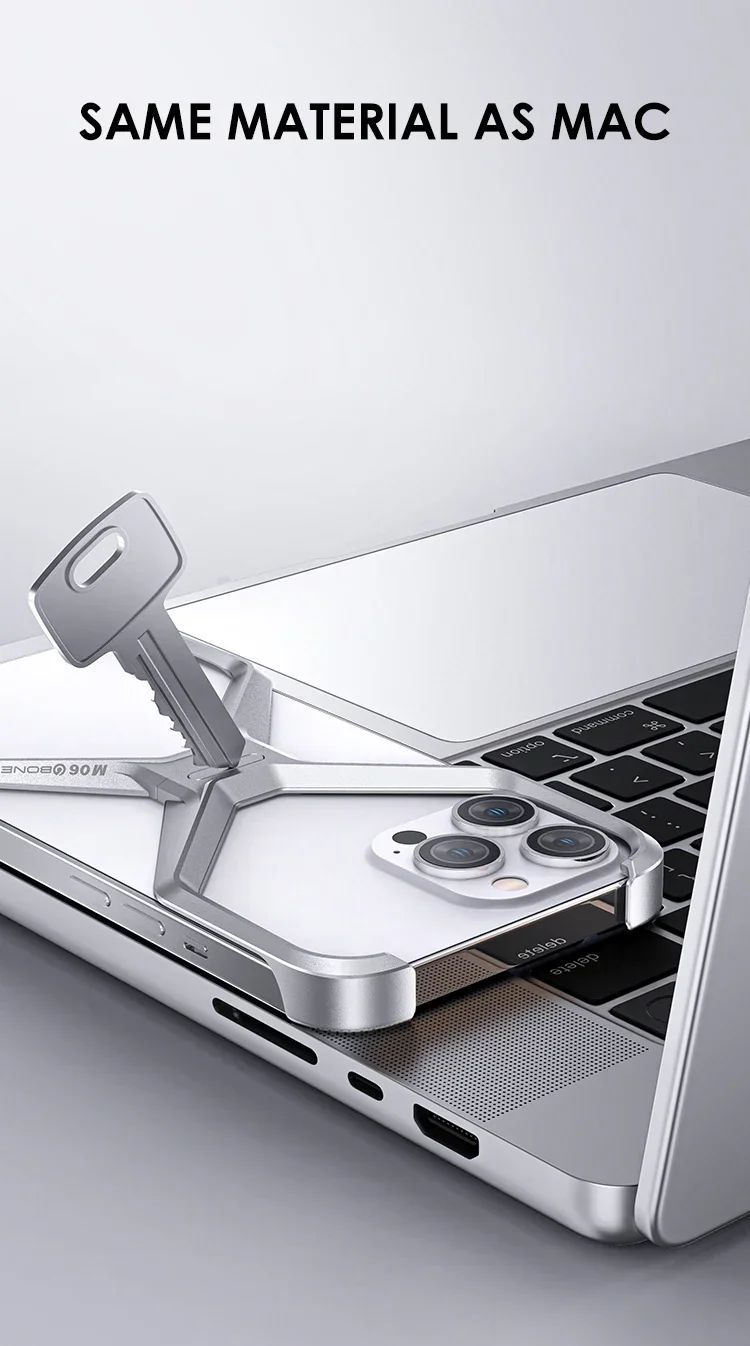 Funda Protectora de Aluminio Extraíble con Disipación de Calor y Resistente a Impactos para IPHONE 16 Pro Max, Carcasa Metálica sin Marco para iPhone 14, 15, 16 Pro Max