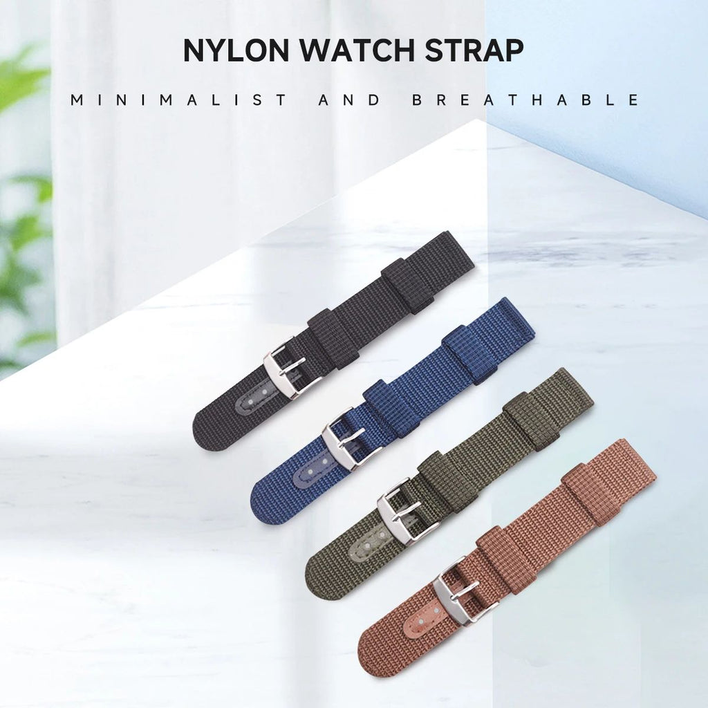 Correa de reloj de lona de nailon de 18mm, 20mm, 22mm y 24mm, cinturón suave tejido, pulsera Universal para hombres y mujeres, pulsera deportiva