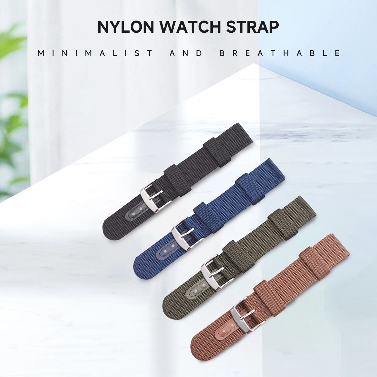 Correa de reloj de lona de nailon de 18mm, 20mm, 22mm y 24mm, cinturón suave tejido, pulsera Universal para hombres y mujeres, pulsera deportiva