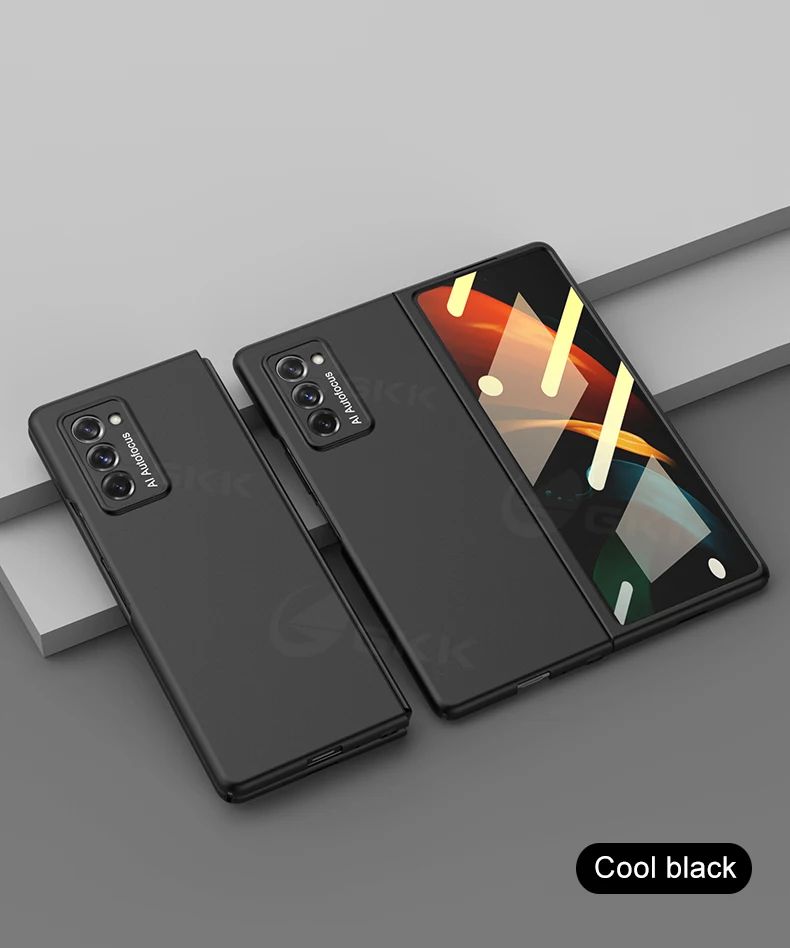 Funda de plástico ultrafina para Samsung Galaxy Z Fold 2, cubierta protectora de cristal mate para pantalla exterior para Samsung Z Fold2 5G