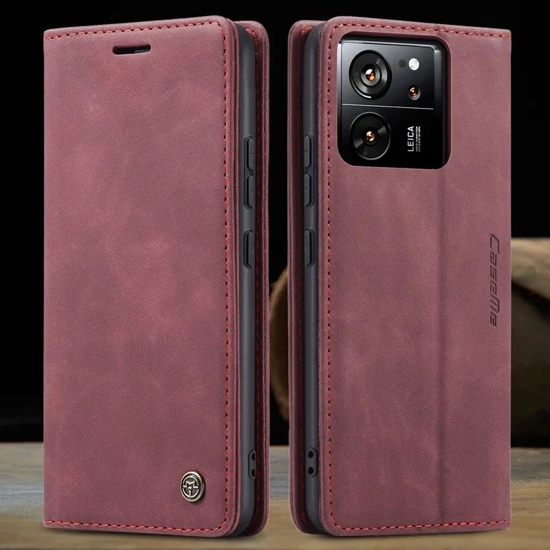 Funda de teléfono de cuero ligera de lujo para Xiaomi POCO X6 M6 X5 Pro C65 M5S F5 F3 X3 Redmi K70E K60 Ultra K50 40 funda de tarjeta con tapa tipo billetera