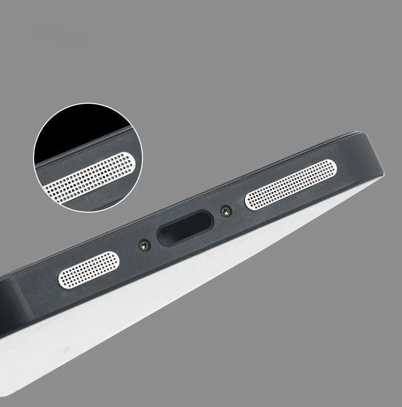 8/4 Uds. Malla de Metal Universal antipolvo adhesivo cubierta de red pegatina teléfono móvil Kit de cubierta antipolvo protectores para IPhone 15