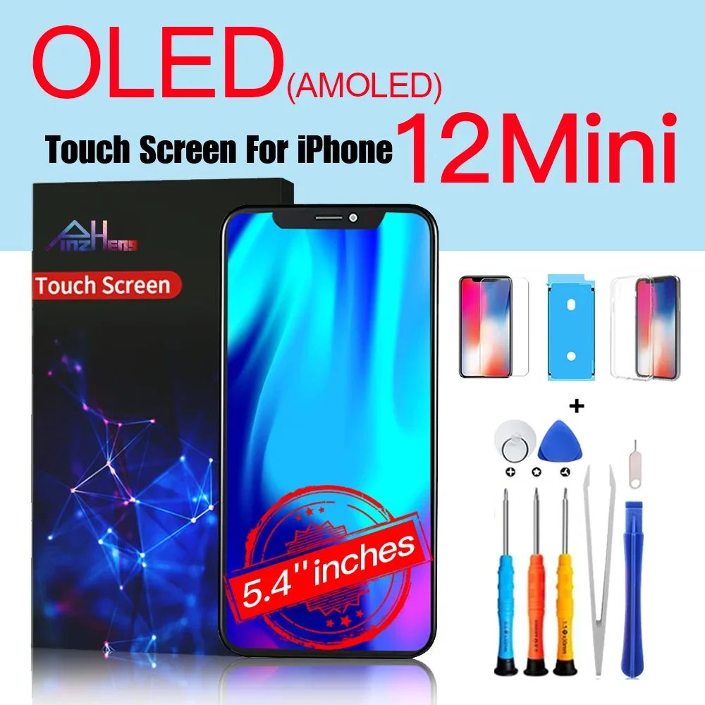 PINZHENG pantalla de alta calidad AMOLED INCELL LCD OLED OEM para iPhone 11 12 13 Mini Pro Max XS XR MAX reemplazo de pantalla con herramienta
