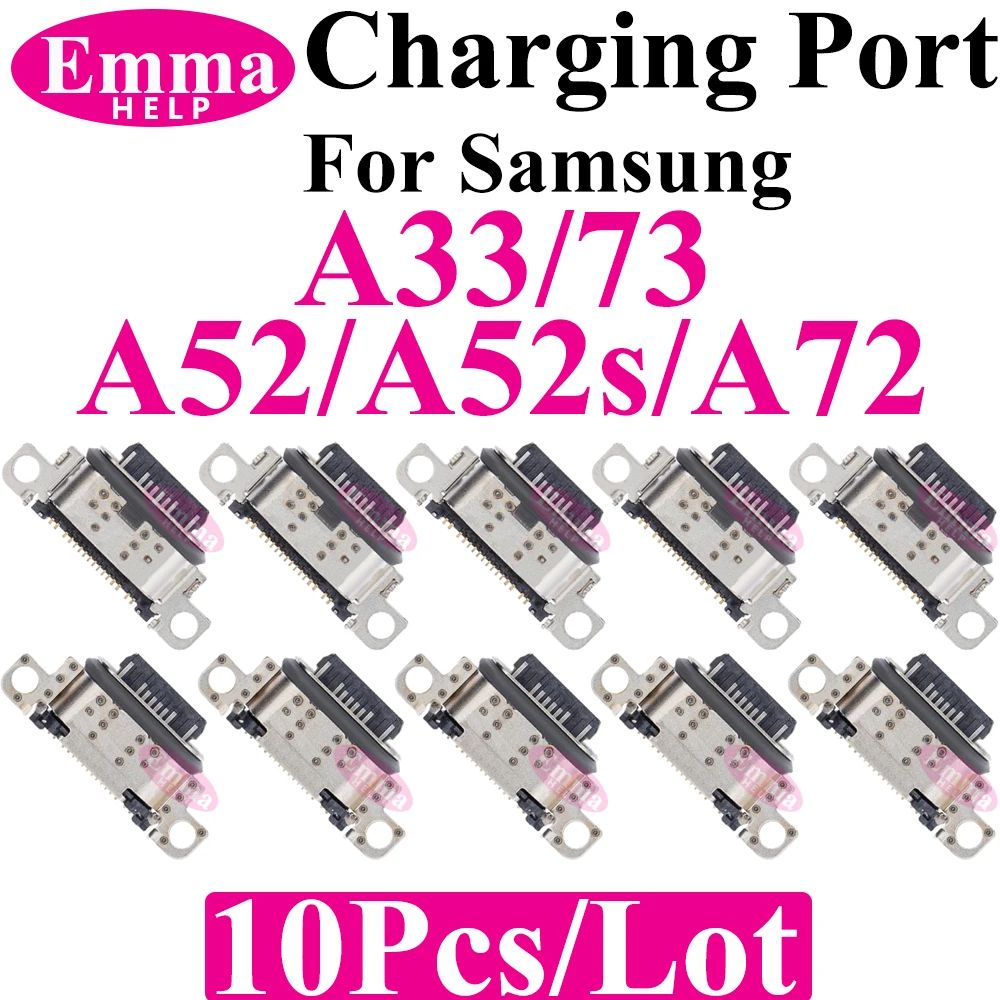 10 Conectores Originales para Puerto de Carga USB para Samsung A15 A05S A25 A35 A55 A13 A04S A14 A23 A33 A24 A34 A54 A53