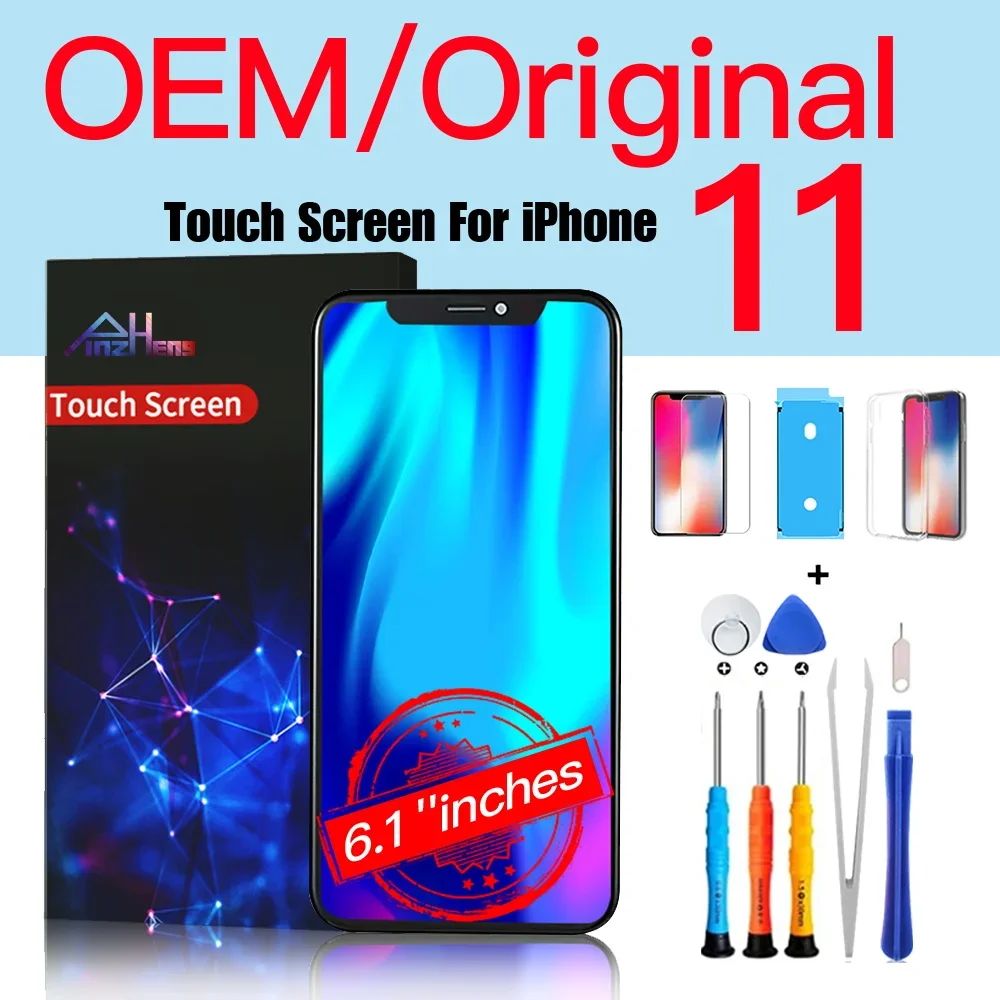 PINZHENG pantalla de alta calidad AMOLED INCELL LCD OLED OEM para iPhone 11 12 13 Mini Pro Max XS XR MAX reemplazo de pantalla con herramienta