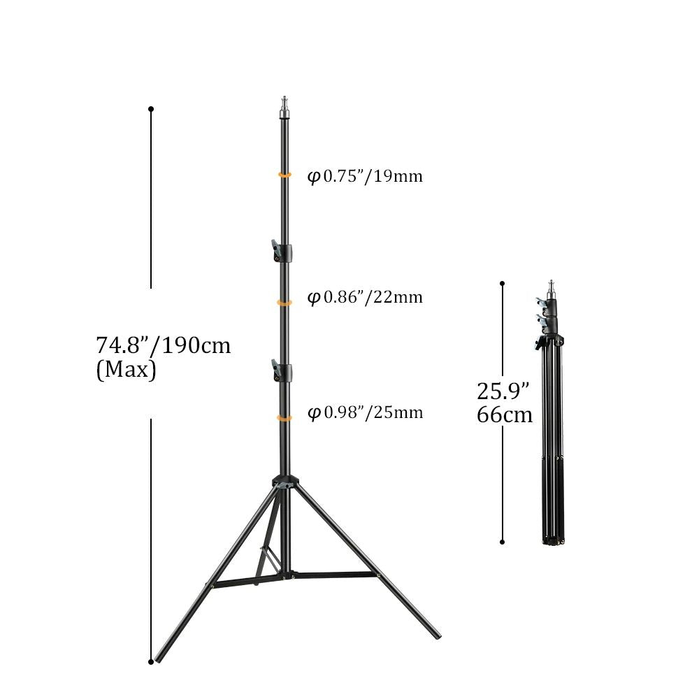 Luz LED de Video SH de 24'' y 90W, Panel de Iluminación Regulable para Fotografía, Selfies, Estudio Fotográfico, Transmisión en Vivo, Lámpara de Relleno con Trípode