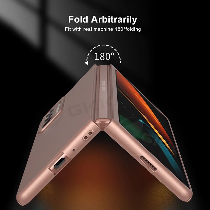 Funda de plástico ultrafina para Samsung Galaxy Z Fold 2, cubierta protectora de cristal mate para pantalla exterior para Samsung Z Fold2 5G