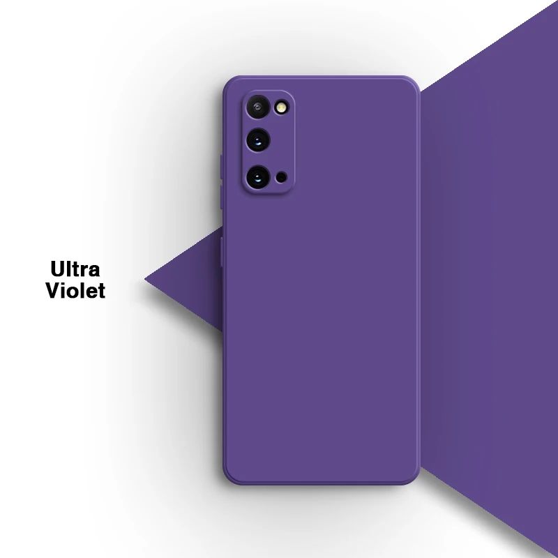 Funda de teléfono Original para Samsung Galaxy S20 Plus Ultra FE S20 + S20Plus S20Ultra S20FE 5G, carcasa trasera de silicona líquida suave