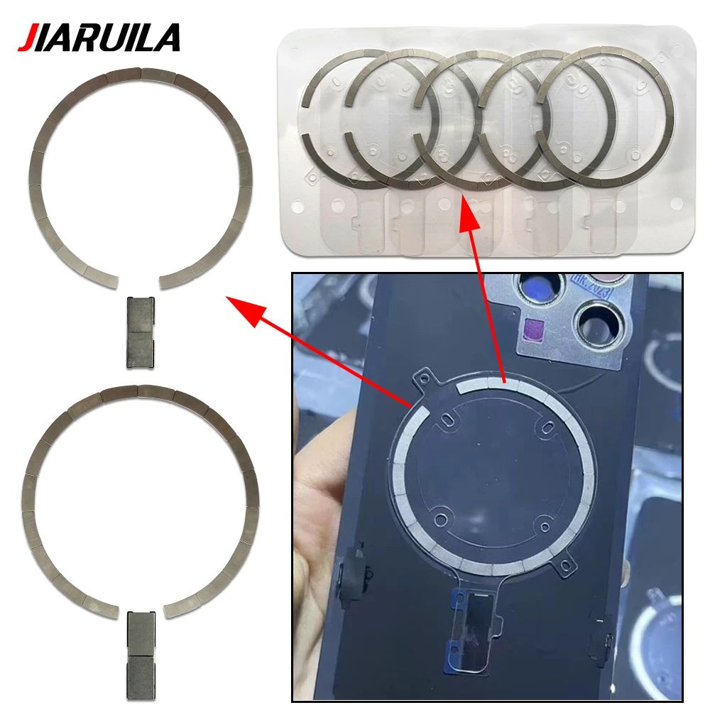 Reemplazo magnético de carcasa trasera para Iphone 12 13 14 Pro Max Mini Plus imán de carga inalámbrica de vidrio de cubierta trasera