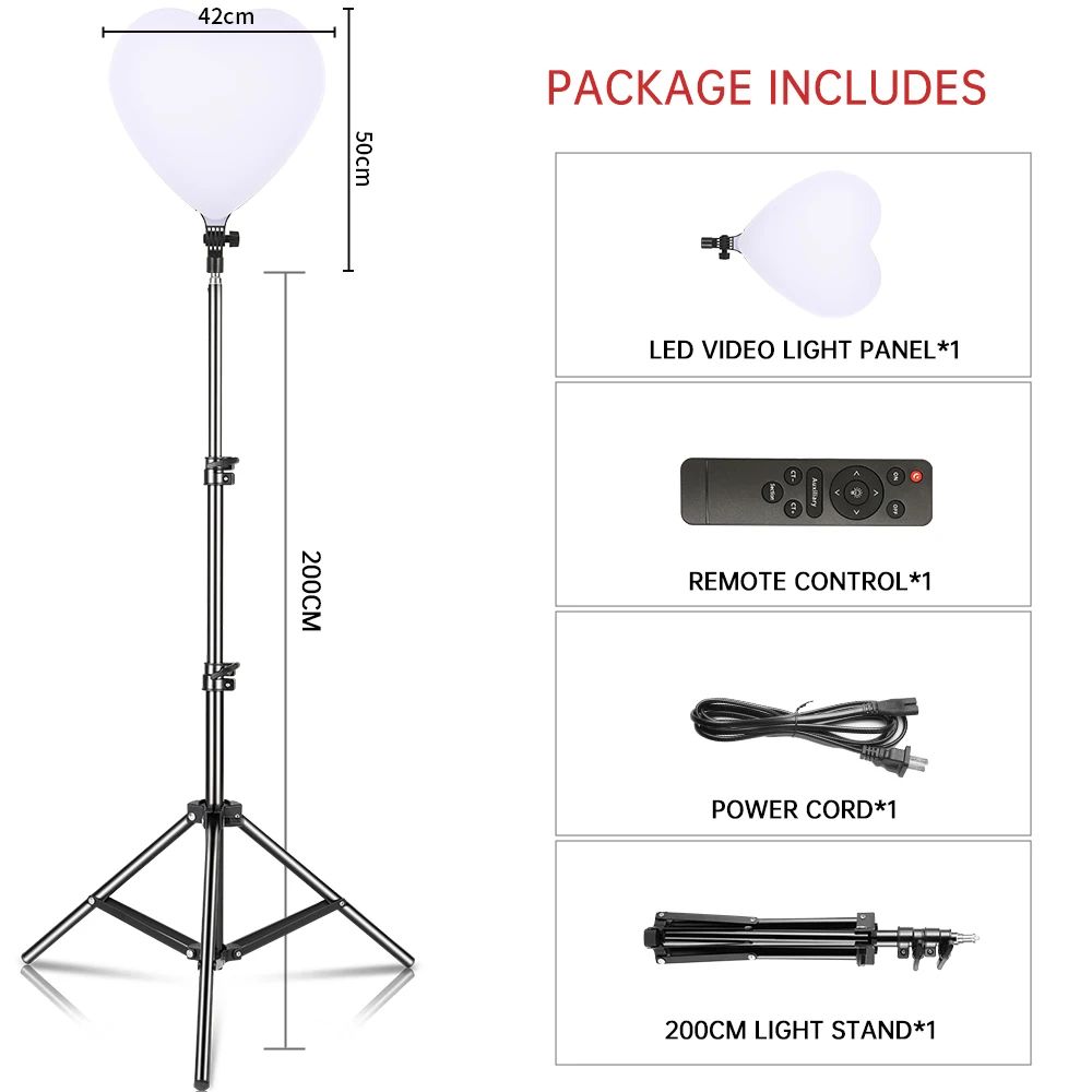 Luz LED de Video SH de 24'' y 90W, Panel de Iluminación Regulable para Fotografía, Selfies, Estudio Fotográfico, Transmisión en Vivo, Lámpara de Relleno con Trípode