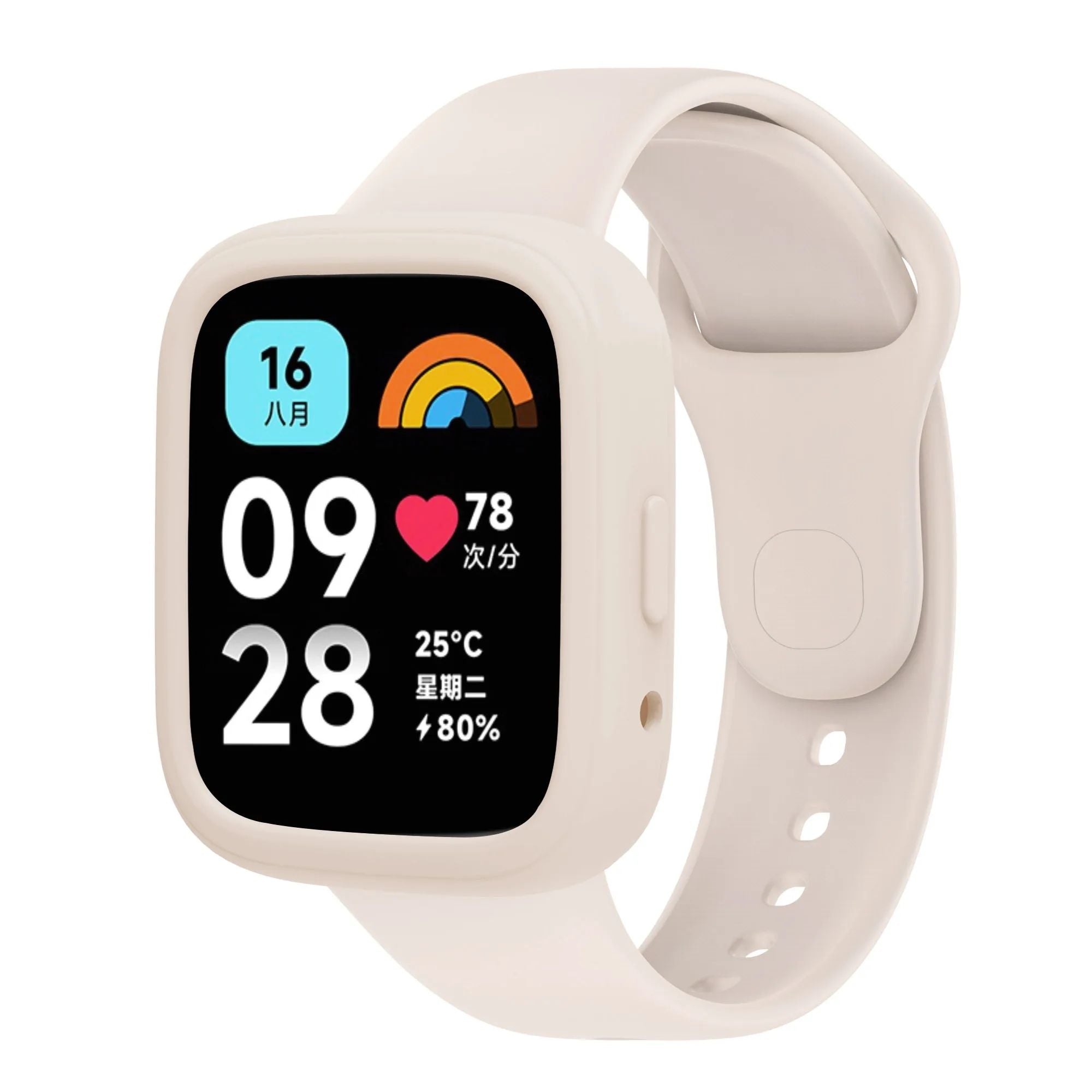 Correa de Silicona Oficial del Mismo Modelo para Redmi Watch 3 Active + Funda Protectora para Xiaomi Redmi Watch 3