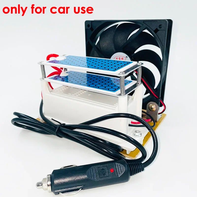 Generador de ozono portátil de 10g, 220V, 110V, 12V, purificador de aire para el hogar y el coche, esterilizador ozonizador para uso doméstico o en el coche