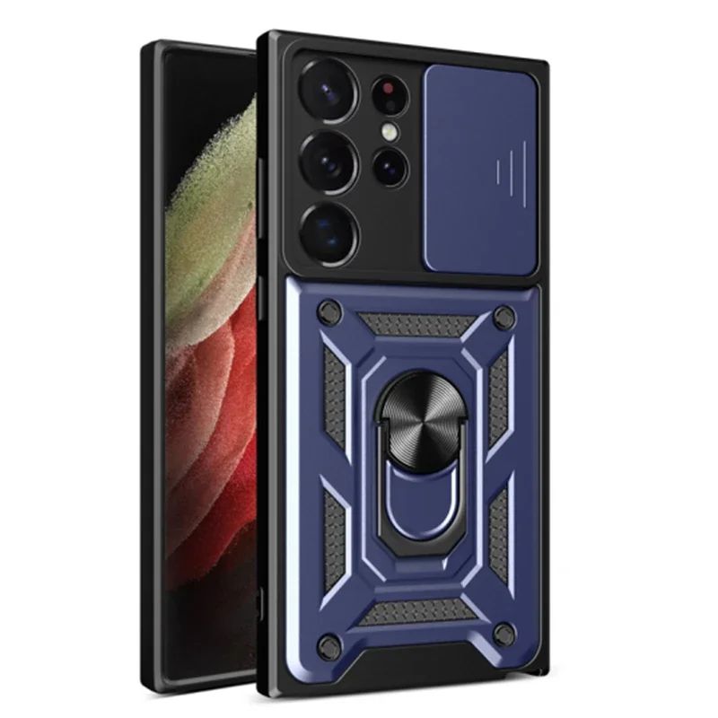 Funda protectora para parachoques de lente de cámara deslizante para Samsung Galaxy S24 S23 S22 S21 Ultra S20 Plus A53 A54 S20 FE Note 20 S23 FE