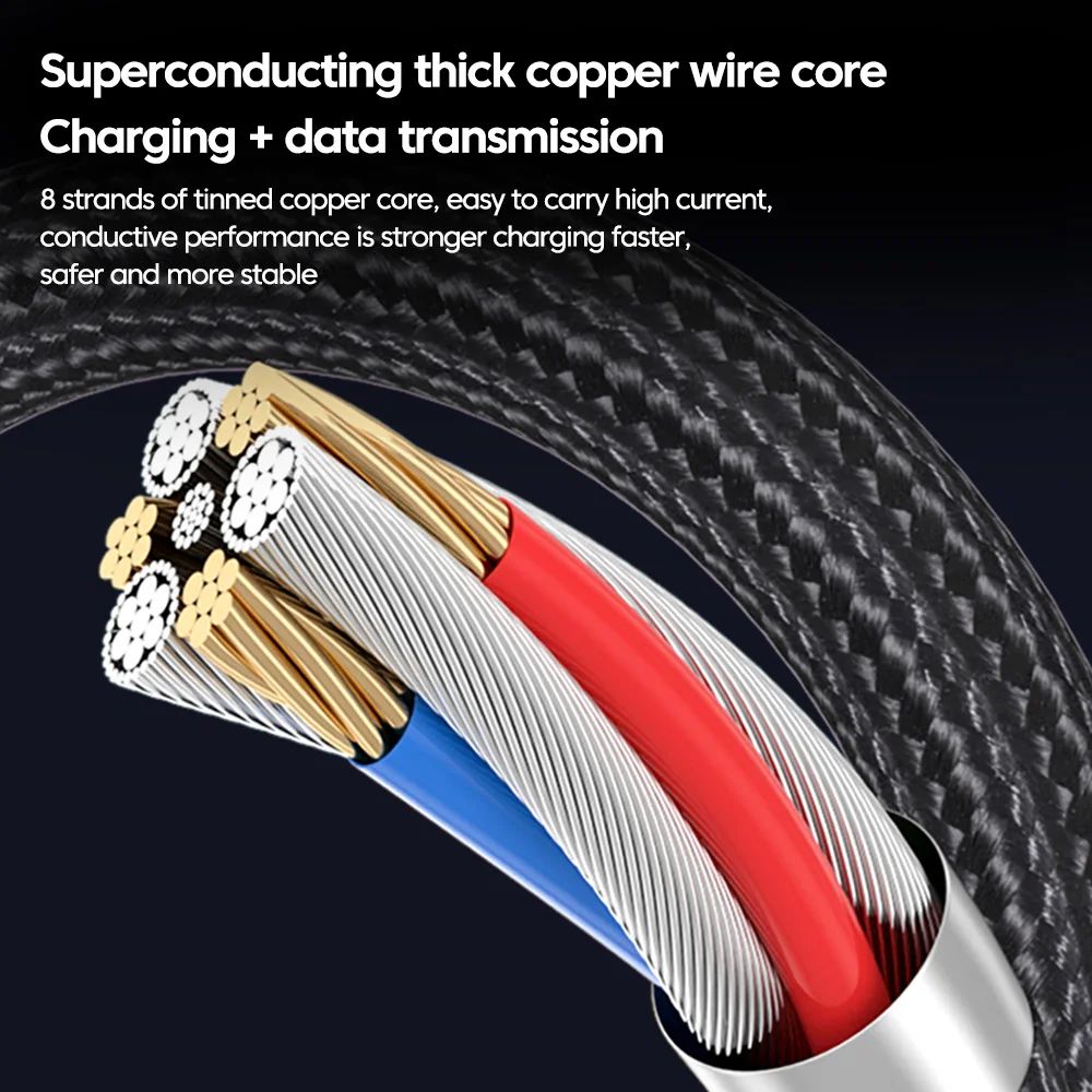 Cable de 0,25 M 0,5 M tipo C a USB C Cable de datos de carga rápida Cable portátil corto de carga para banco de energía Cable de teléfono móvil cable usb