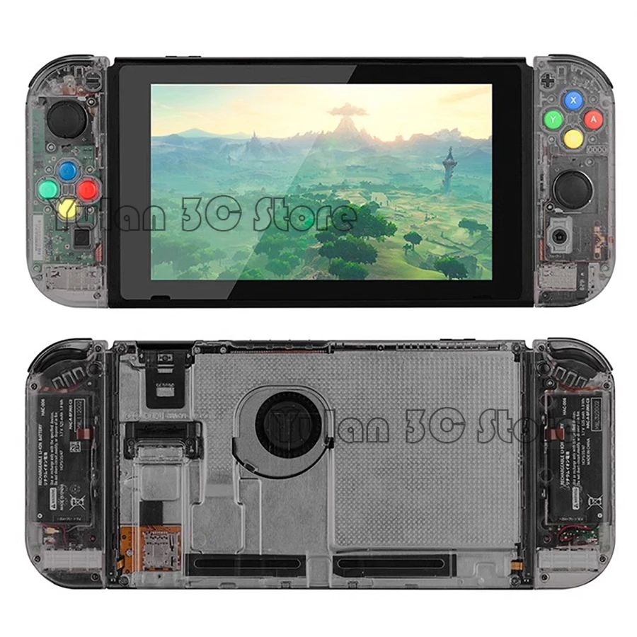 Nuevo NIntend Switch, carcasa de repuesto DIY, funda transparente para consola Nintendo Switch, accesorios de juego Joycon derecho e izquierdo